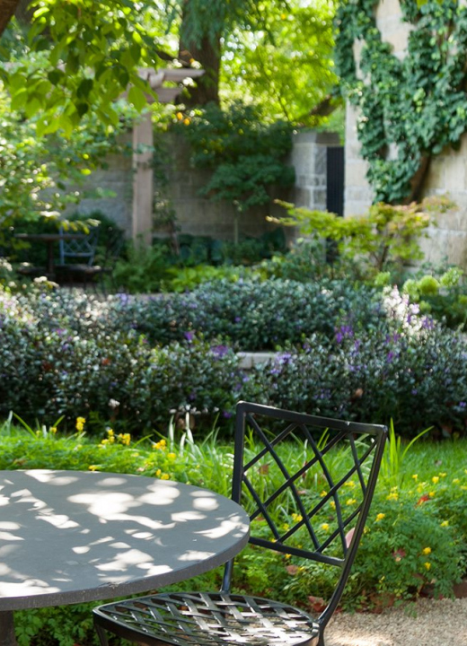 May T Watts reading garden