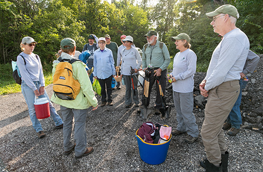 Natural areas conservation training group gathers before starting work