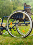 Wheelchair photographed on Arboretum grounds